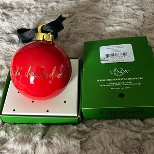 Kate Spade Lenox “All decked out” ornament NWT
